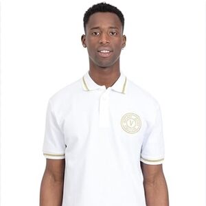 Versace V Logo Slim Fit Polo Shirt